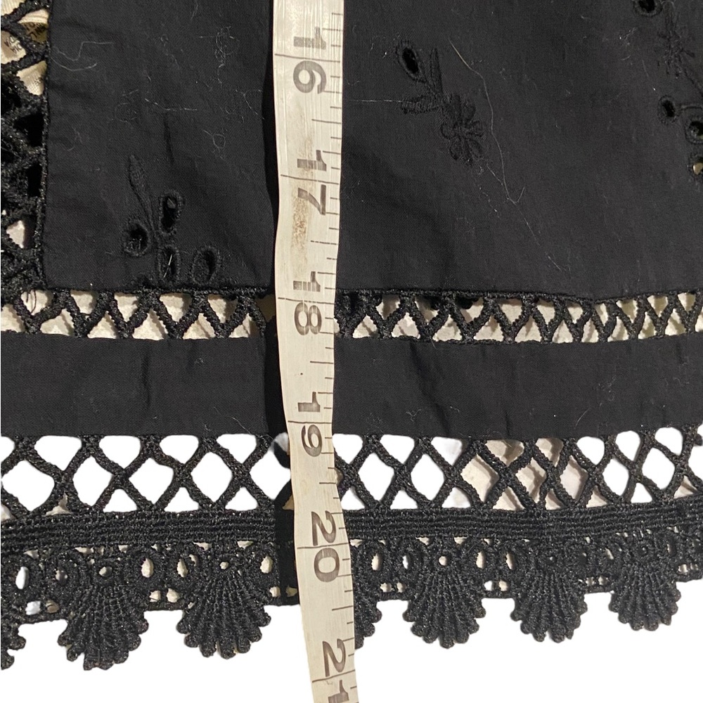 Free People Black Lace Trim Women's Tank Halter Cover Up S - Picture 8 of 10